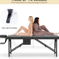 KCC Memory Foam Massage Table Premium Portable Foldable Massage Bed Height Adjustable, 84 Inches Long 28 Inchs Wide Home Salon Spa Bed Tattoo Table wi
