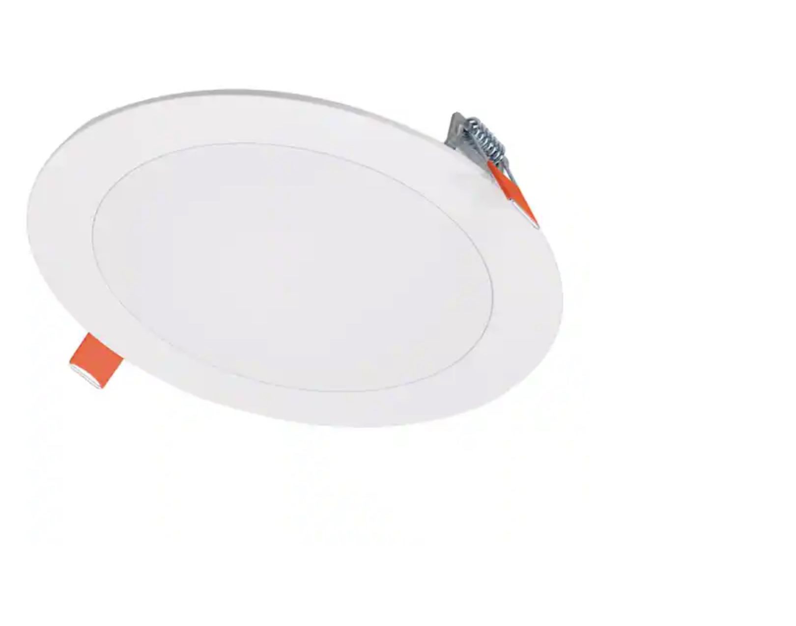 HALO HLBSL Series 6 in. Adjustable CCT Canless IC Rated Dimmable Indoor, Outdoor Integrated LED Recessed Light Kit