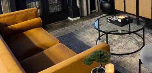 Modern mustard couch pick up only