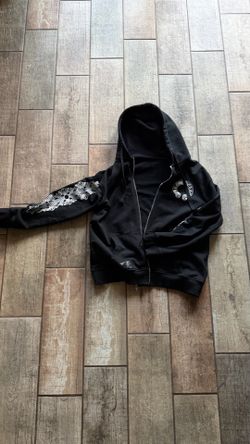 Black Chrome Hearts Horseshoe Zip Up