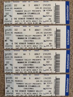 4 Mannheim Steamroller Christmas Concert Tickets