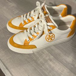Tory Burch Orange Sneakers (Size 8)