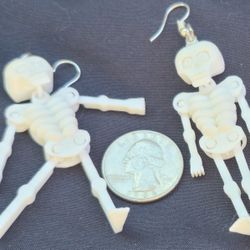 Skeleton Earrings For Halloween 