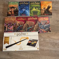 Harry Potter Wand And Harry Potter Books 1-7