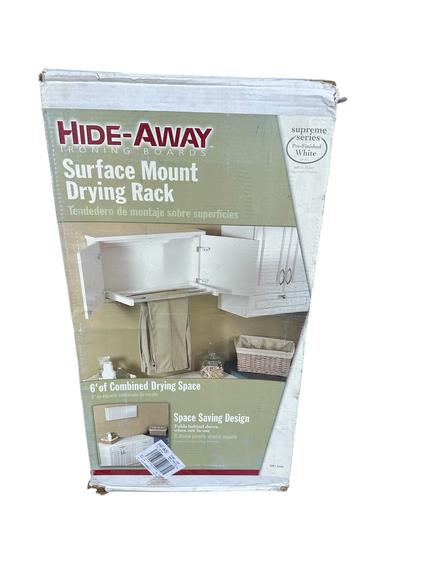 Hide-Away Ironing Board Surface Mount Laundry Drying Rack Clothing CSM390