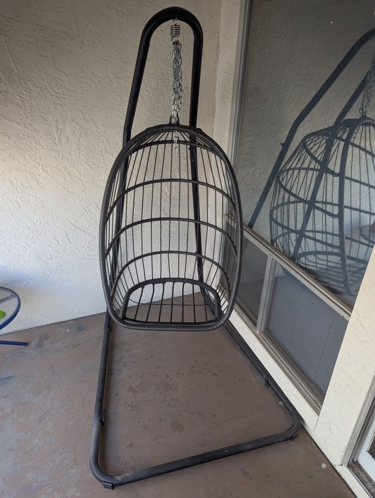 Hanging Egg Chair With Stand/Cushion