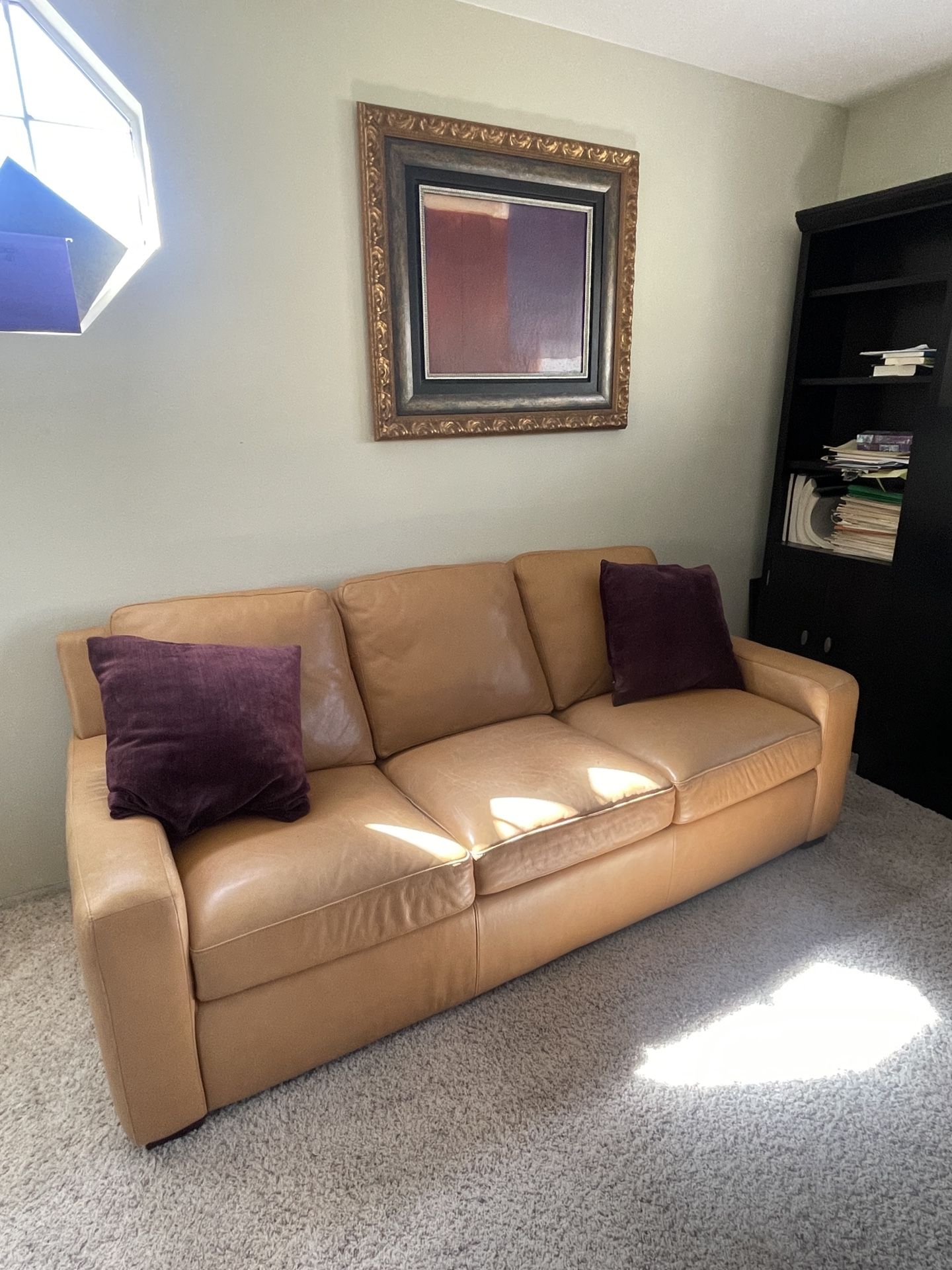 Tan Leather Sofa