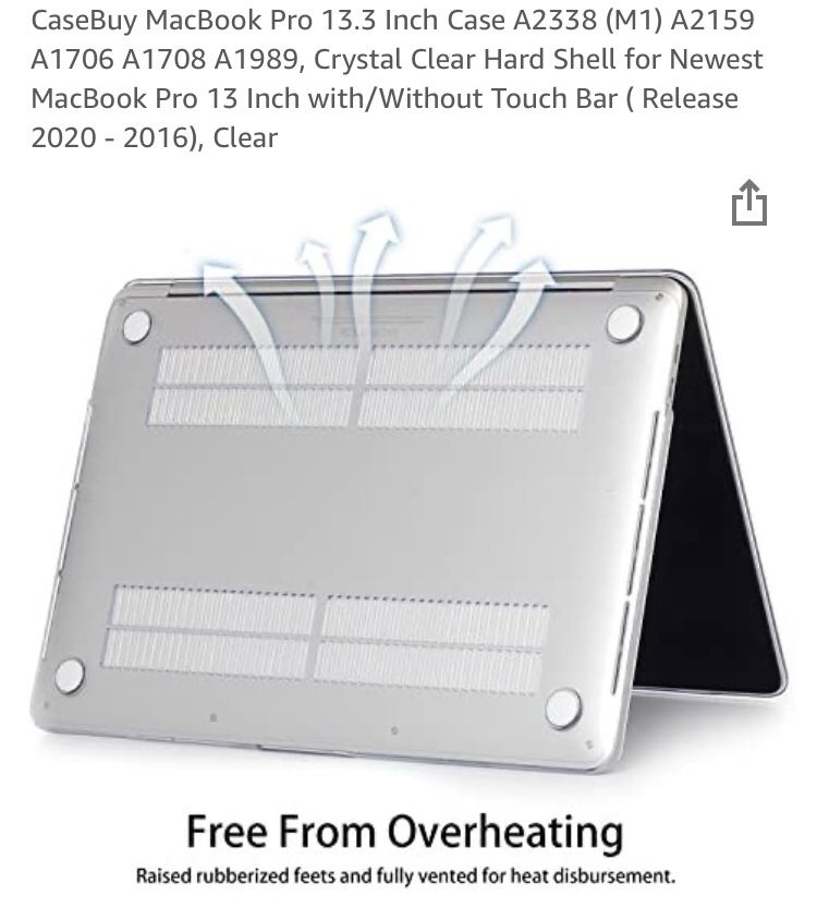 $20 - Mac Pro 13.3 Clear Case 2020 Model