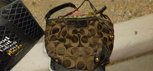 Coach Signature Jacquard Shoulder Bag 13026