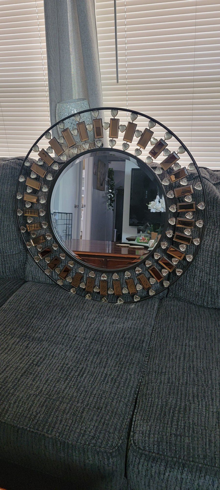 Beautiful Round Mirror,  28" Dimensions 