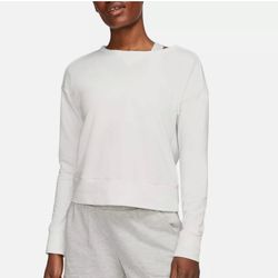 Nike Women's Yoga Wrap Sweatshirt in White