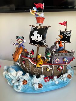 Disney Halloween Pirate Ship Figurine