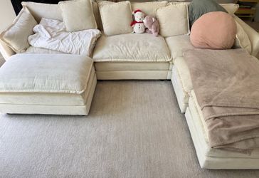 💖 SECTIONAL MODULAR 6 SEATER WITH 3 OTTOMANS SOFA COUCH
