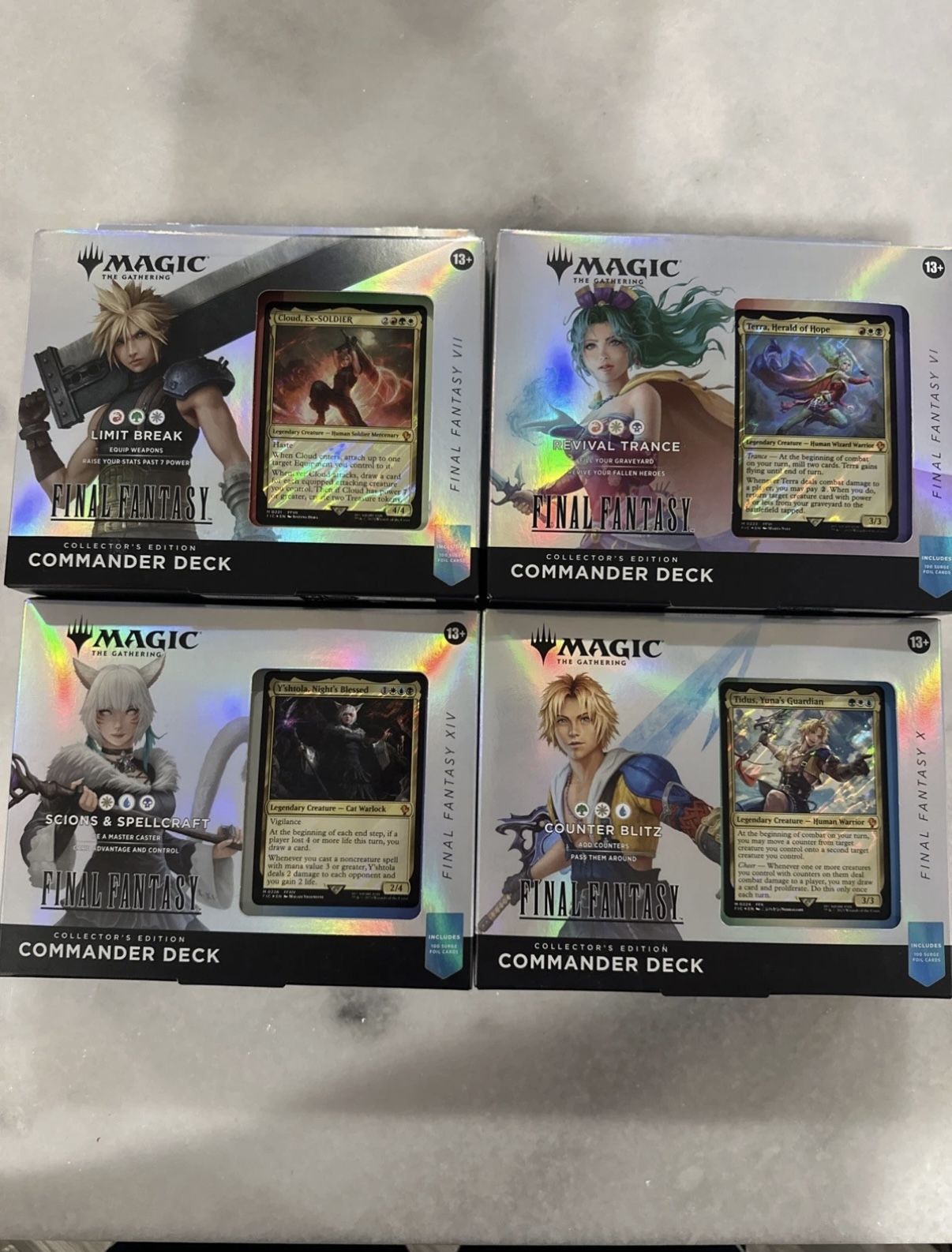 Magic The Gathering  Final Fantasy Collector's Edition Commander Deck Set Bundle