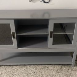 Grayish/blue Side Board/ Buffet Table 