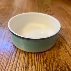 Tiffany&Co Trinket Box / Powder dish Tauck World Discovery Map Blue Porcelain France - dish only - no lid 