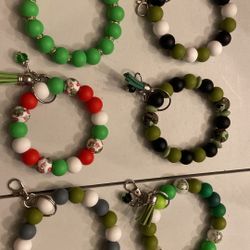 Handmade Keychain Wristlet Bracelets 