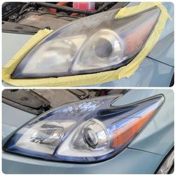 Headlight Cleaning And Buffing