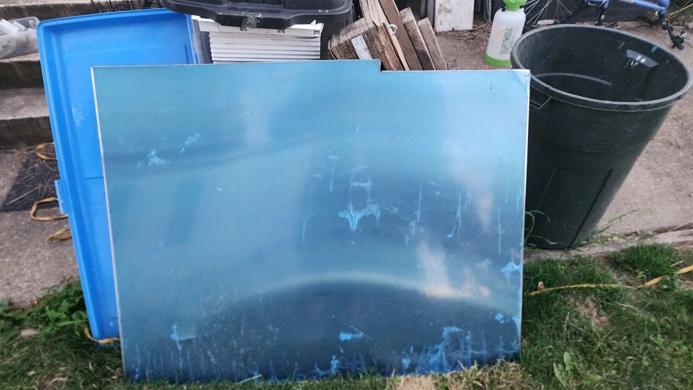 sheet is stainless steel Approximately three by three