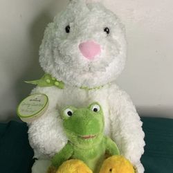 New Hallmark 2007 Spring Quartet Animated music and motion - moves and sings “At The Hop” Easter Bunny Chicks Frog plush