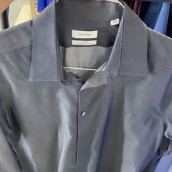 Calvin Klein Gray Dress Shirt