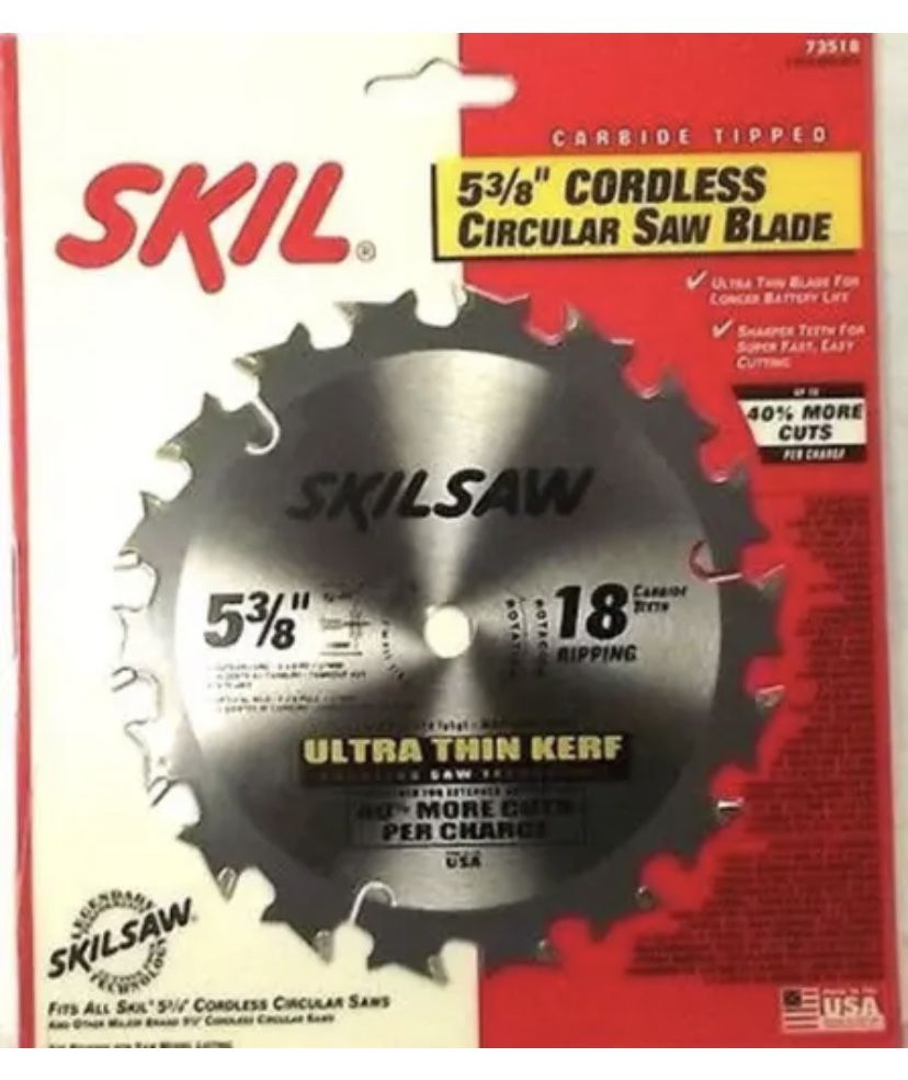 Skil 73518 5-3/8" 18 Tooth Cordless Circular Saw Blade USA