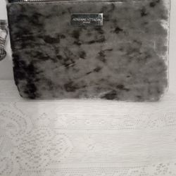 Victoria's secret gray velvet wristlet