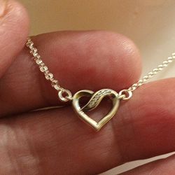 Pandora Authentic New Sterling Silver Ribbons Of Love 20 .1 Adjustable Necklace 