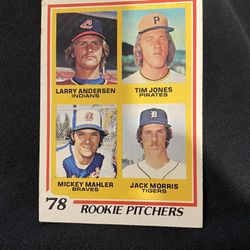 Jack Morris 1978 Topps Rookie Card with Bonus Card