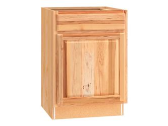 NEW! DIAMOND Now Denver 24-in W x 35-in H x 23.75-in D Natural Stained Hickory Base Fully Assembled Cabinet Raised Panel Square