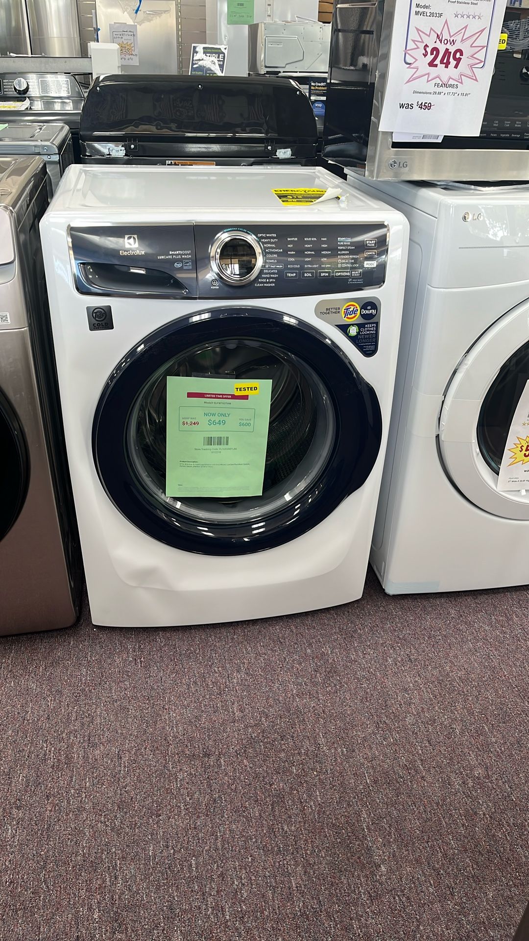 Washer Front Load New Open Box And Scratch And Dents 