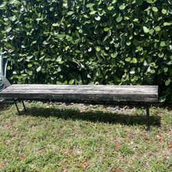 7ft Wooden Bench Heavy Rustic Outdoor Patio Backyard Park