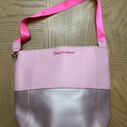 JUICY COUTURE PINK & ROSE GOLD TOTE BAG 