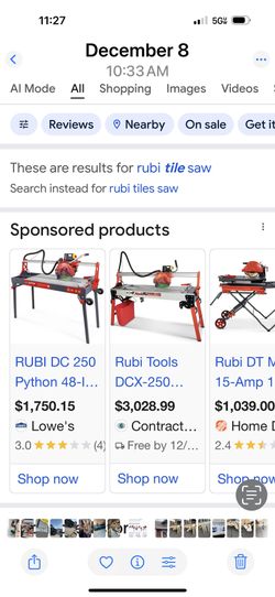 Tile Saw Goes For 1700 New 1000$