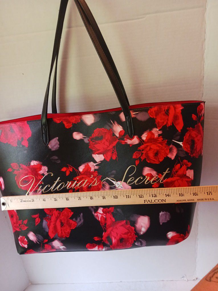  Victoria's Secret Limited Edition 2019 Large Red Floral Rose Tote  Bag : Clothing, Shoes & Jewelry