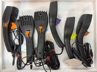 Lot of 6 Scalextric Slot Car Throttle Hand Controllers $10 Untested - As Is