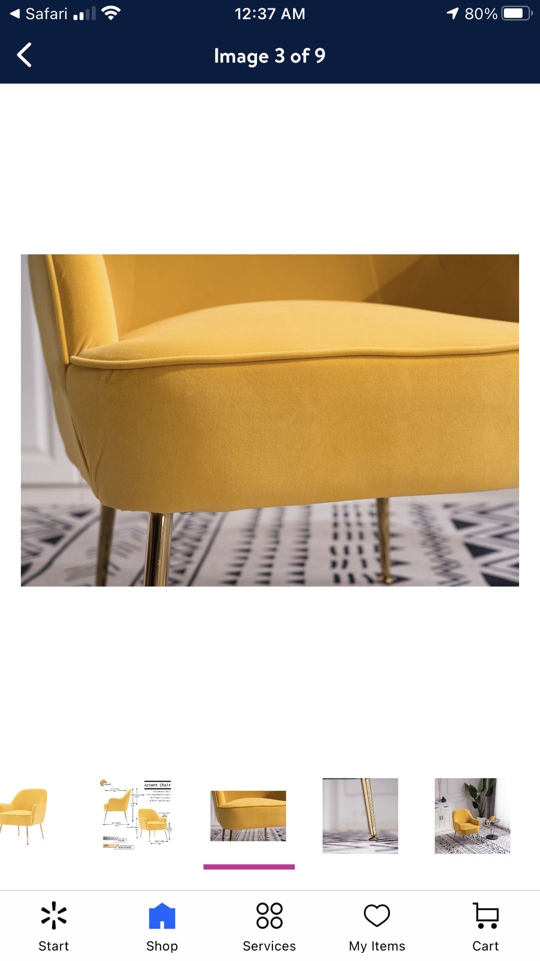 Brand New velvet Accent Chair