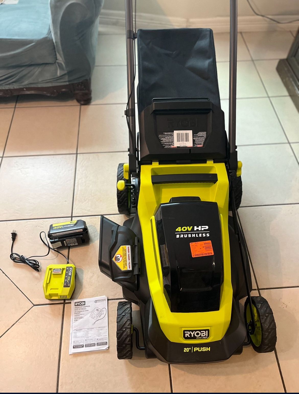 Ryobi 40V 20” Push Mower Kit