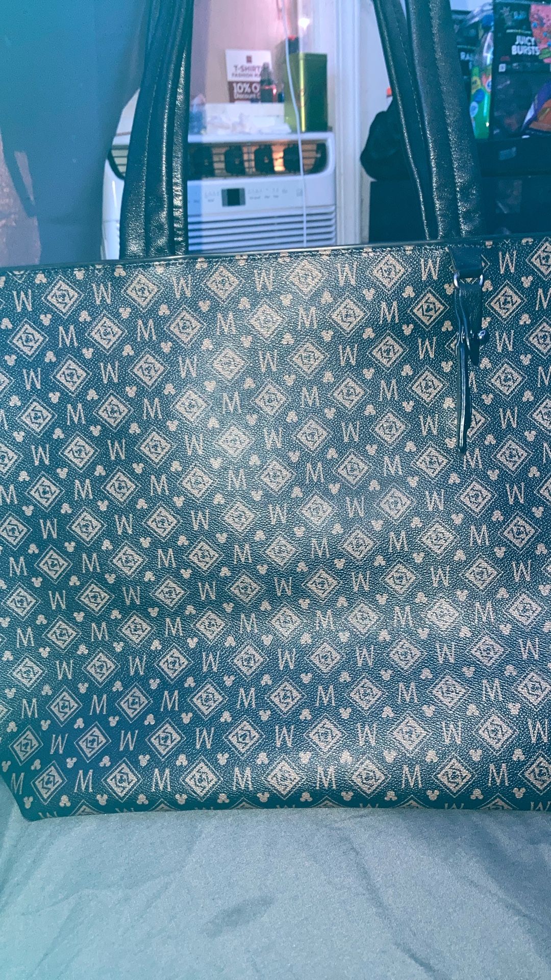 Leather Mickey Diaper Bag