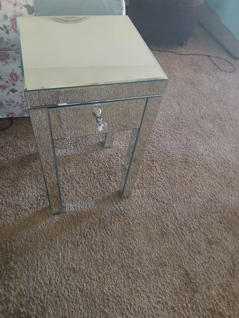 Mirrored Side Table