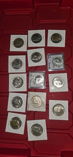 Silver coins.
