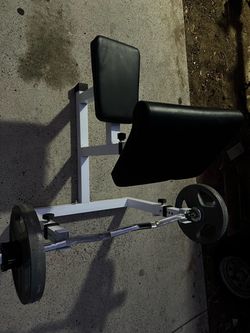Preacher Curl Bench & EZ Curl Bar