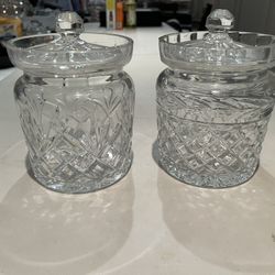 3 Waterford Crystal Biscuit Jars