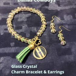 Glass Crystal Set/ Go Cowboys $8