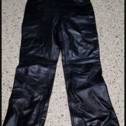 Black Leather pants size 3/4