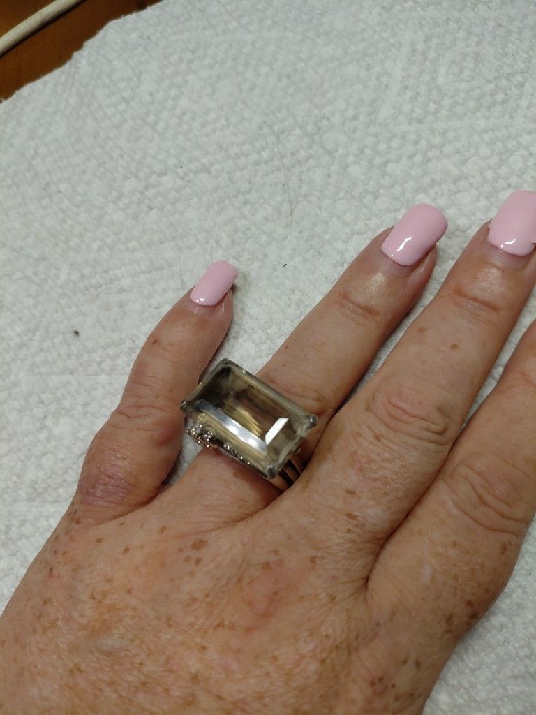 Sterling Silver Smokey Quartz Ring