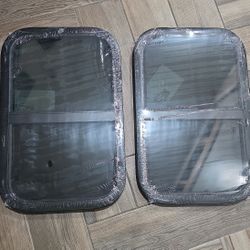 2pcs - Horizontal RV Window, 24" W x 15" H Tinted Sliding Camper Window RVs Trailers Caravan Food Truck Horse Trailer Recreational Vehicle Van