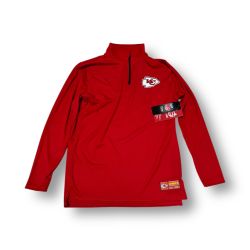 ULTRA GAME NFL Official Youth Super Soft Quarter Zip Long Sleeve T-Shirt