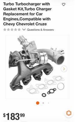 VEVOR Turbo Turbocharger with Gasket Kit, Turbo Charger Replacement for Car Engines, Compatible with Chevy Chevrolet Cruze