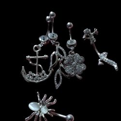 5 Piece Can be Kallo Belly Button Rings
